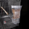 Bird Food Container Clear Food Seed Dispenser Container Set With Perch