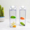 500ml Étanche Extérieur Drinkware Plastique Lait Eau Bouteille Boisson Jus Transparent Transparent Récipient Transparent