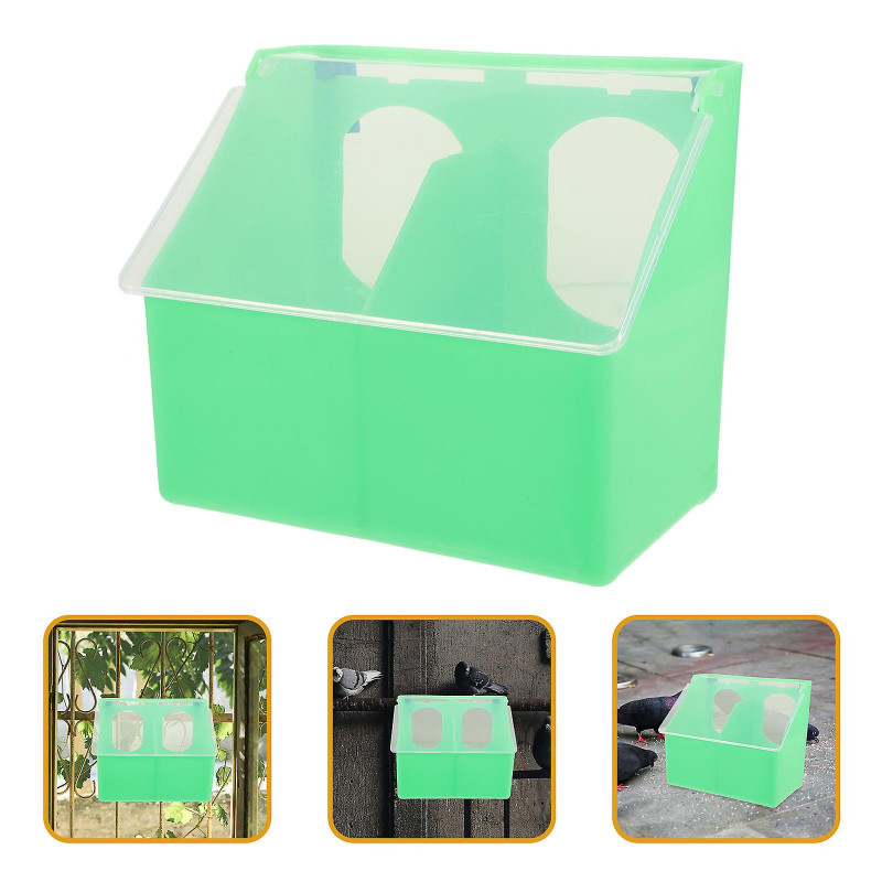 Hangable Pigeon Feeder Multi-grid Pigeon Food Storage Box Bird Cage Hanging Feeder