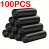 100pcs Black Household Disposable Garbage Bag Kitchen Storage Cleaning Waste Bags Privacy Pet Waste Plastic Bag