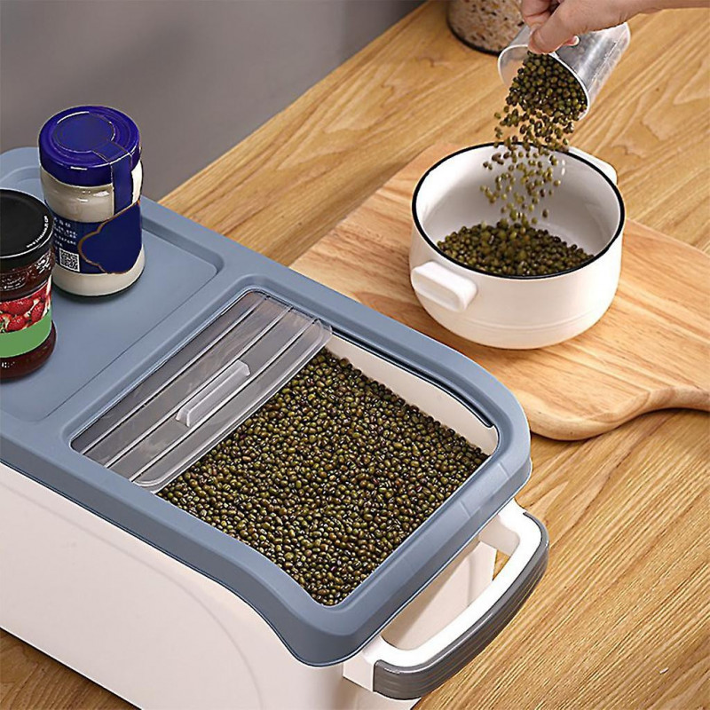 Seau de riz de cuisine à l’épreuve des insectes, récipient de nourriture pour animaux de compagnie, récipient de [...]