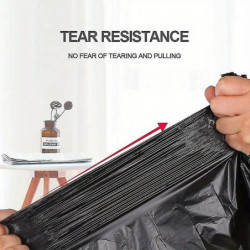 100pcs Black Household Disposable Garbage Bag Kitchen Storage Cleaning Waste Bags Privacy Pet Waste Plastic Bag