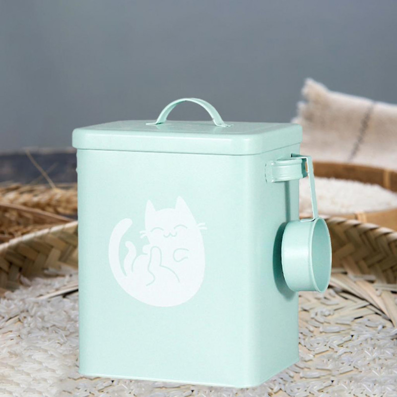 Multipurpose Kitchen Storage Bucket With Scoop Food Storage Bucket For Cereal Rice Flour - White