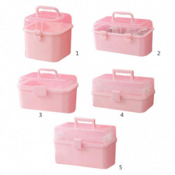 Pour Creative Pink Plastic Storage Box avec poignée Multi Layers Enfants Enfants Hair Bow Container Bin [...]