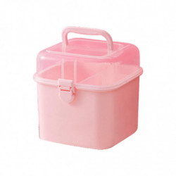 Pour Creative Pink Plastic Storage Box avec poignée Multi Layers Enfants Enfants Hair Bow Container Bin [...]