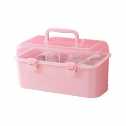 Pour Creative Pink Plastic Storage Box avec poignée Multi Layers Enfants Enfants Hair Bow Container Bin [...]