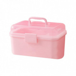 Pour Creative Pink Plastic Storage Box avec poignée Multi Layers Enfants Enfants Hair Bow Container Bin [...]