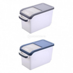 2 Pieces Food Sealed Grain Container Pet Food Container Household Kitchens