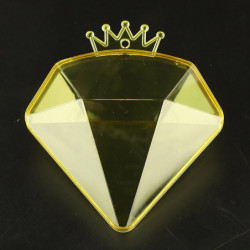 Transparent Candy Box Creative Crown Diamond Shaped Clear Plastic Container Box