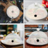 2Pcs Smoky Protection Covers Home Food Lid Tray Tents Transparent Food Lids