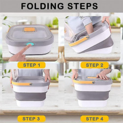 Rice Food Container, Foldable Tight 15 Lb Pet Treat Containers Dispenser With Lid Loc Scoop