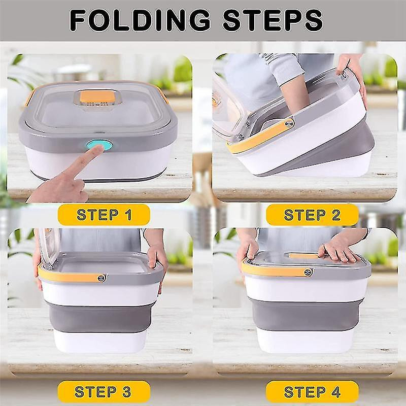 Rice Food Container, Foldable Tight 15 Lb Pet Treat Containers Dispenser With Lid Loc Scoop