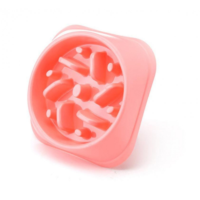 Le bol antidérapant Maze Pet Food favorise une alimentation saine et une digestion rose lente