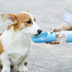 Bouteille d’eau pour chien, distributeur d’eau pour chien multifonctionnel et portable