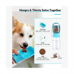 2-in-1 Dog Water Bottle,leak Proof Portable Pet Water Bottle With Food Container,outdoor Portable W 2-in-1 Dog Water Bottle,leak Proof Portable Pet Water Bottle With Food Container,outdoor Portable W