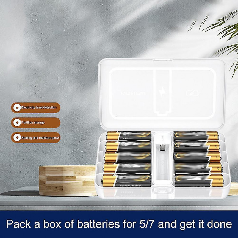 Battery Storage Box Moisture Proof Dustproof Battery Organiser for Camping
