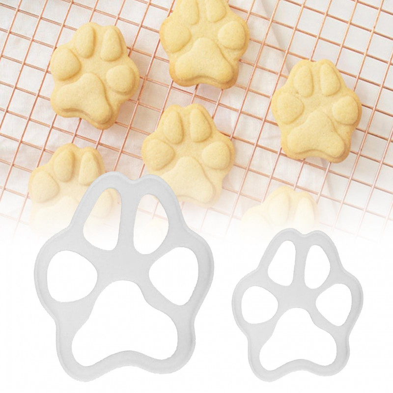 Biscuit Mould Easily Demoulding Not Sticky Food Grade Pastry Tool Plastic Cat Paw Print Cookie Mould for Bakery KAESI