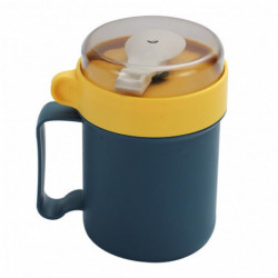 500ml Breakfast Cup Silicone Vent Plug Food Contact Grade Multifunction Portable Oatmeal Bowl with Sealed Lid And [...]