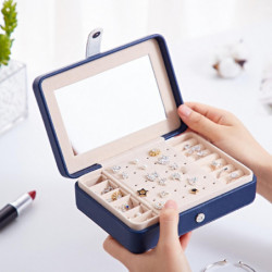 Large Capacity Double Layer Jewelry Organizer Box Dustproof Moisture-proof Rings Necklaces Lipsticks Removable [...]