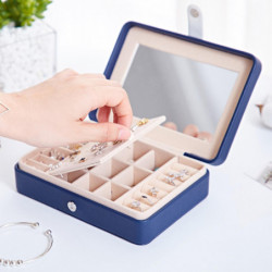 Large Capacity Double Layer Jewelry Organizer Box Dustproof Moisture-proof Rings Necklaces Lipsticks Removable [...]