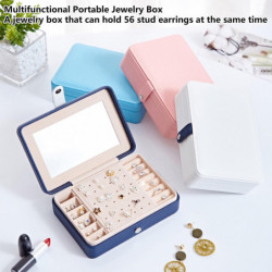 Large Capacity Double Layer Jewelry Organizer Box Dustproof Moisture-proof Rings Necklaces Lipsticks Removable [...]
