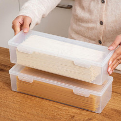 1560ml Spaghetti Box Flip Lid Large Capacity Fresh-Keeping Transparent Box Multifunctional Storage Food Grade Dry [...]