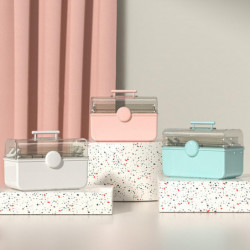 Pill Storage Box Large Capacity Multi Layers Transparent Lid Storage Pills Storage Box First Aid Case Household [...]