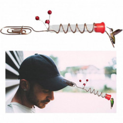 Hat Hummingbird Feeder Handheld Red Berry Bird Feeder Ultralight Simple Installation Hands-free Bird Food Container
