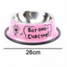 Pet Food Utensils Stainless Steel Dog Bowl Non-slip Pet Bowl Cartoon Pattern 26cm
