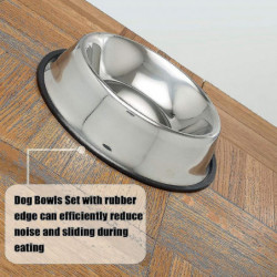 Pet Food Utensils Stainless Steel Dog Bowl Non-slip Pet Bowl Cartoon Pattern 26cm Pet Food Utensils Stainless Steel Dog Bowl Non-slip Pet Bowl Cartoon Pattern 26cm