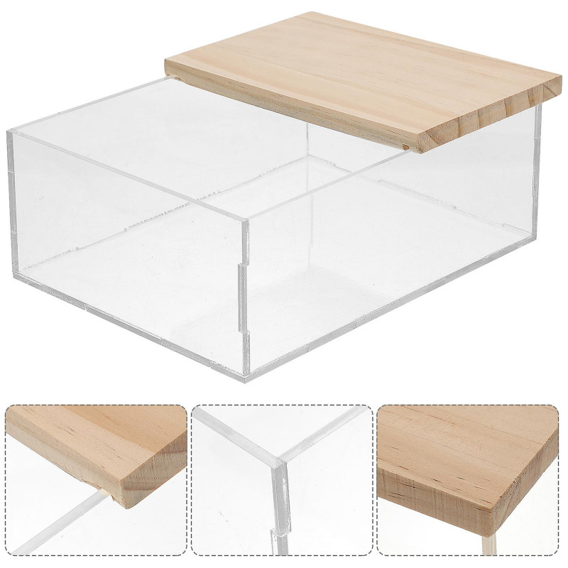 Hamster Sand Bath Box Transparent Hamster Bathing Box Small Pet Sand Bath Container