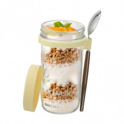 Récipient d’avoine hermétique de grande capacité avec marques de mesure, pots Mason Pots d’avoine de nuit avec [...]