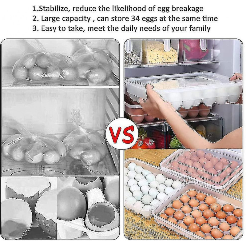 Stackable Egg Dumpling Storage Fresh-keeping Box With Lid