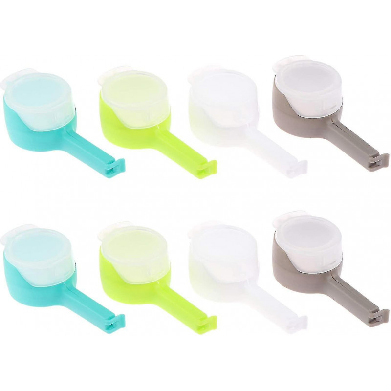 8 pièces clip d’étanchéité de sac alimentaire avec bec verseur pour clip d’étanchéité de stockage de nourriture