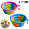 Collapsible Dog Bowls, 2 Pack Portable Foldable Cup Water Bowls