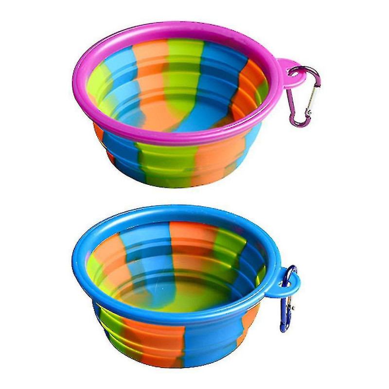 Collapsible Dog Bowls, 2 Pack Portable Foldable Cup Water Bowls