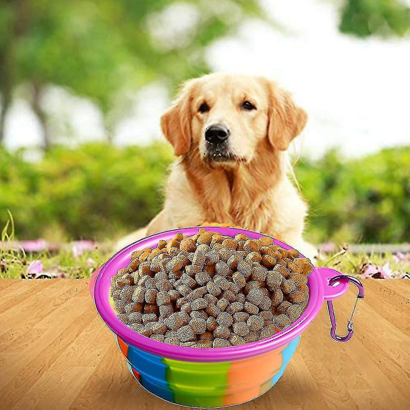 Collapsible Dog Bowls, 2 Pack Portable Foldable Cup Water Bowls