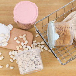 Sealed Transparent Kitchen Keep Fresh Food Can Grain Storage Tank With Scale Sealed Transparent Kitchen Keep Fresh Food Can Grain Storage Tank With Scale