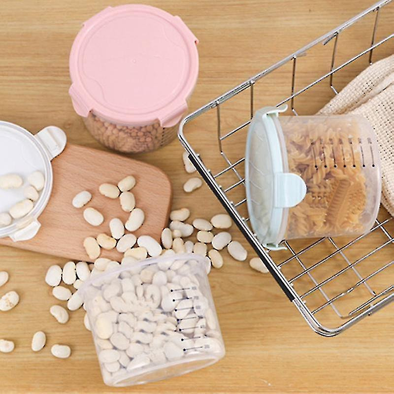 Sealed Transparent Kitchen Keep Fresh Food Can Grain Storage Tank With Scale