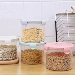 Sealed Transparent Kitchen Keep Fresh Food Can Grain Storage Tank With Scale Sealed Transparent Kitchen Keep Fresh Food Can Grain Storage Tank With Scale