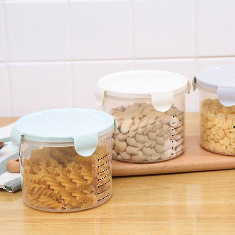 Sealed Transparent Kitchen Keep Fresh Food Can Grain Storage Tank With Scale