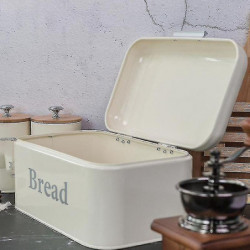 Vintage Bread Box Cupboard Iron Box Desktop Finishing Dust-proof Storage Box Storage Bin Food Kitch