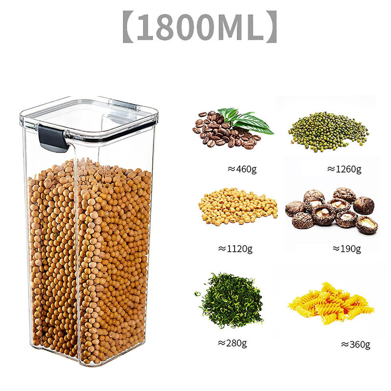 Miscellaneous Grains Barley Noodle Storage Jar Nut Candy Dry Storage Jar Transparent Buckle Dry Storage Jar