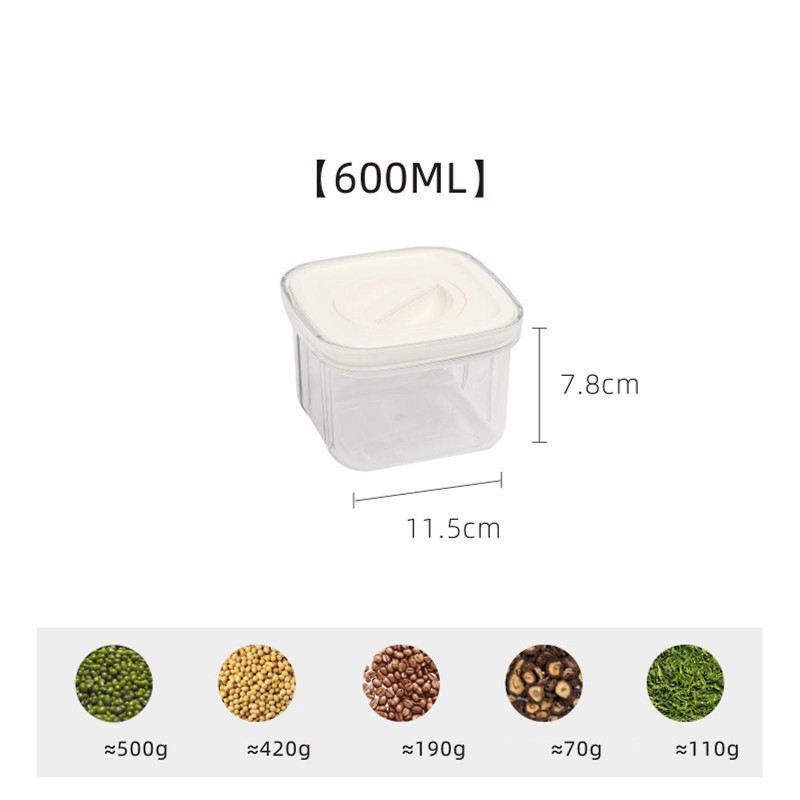 Miscellaneous Grains Barley Noodle Storage Jar Nut Candy Dry Storage Jar Transparent Buckle Dry Storage Jar