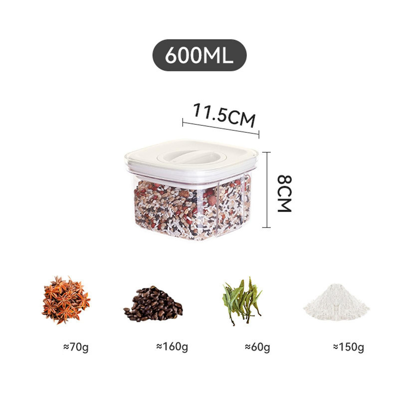 Miscellaneous Grains Barley Noodle Storage Jar Nut Candy Dry Storage Jar Transparent Buckle Dry Storage Jar