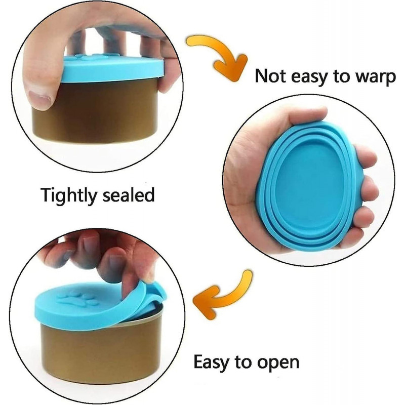 Animal Food Can Lid 3 Pieces Food Cans Lid Dog Cat Food Silicone Can Lid With Kitten Paw Pattern Universal [...]