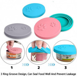 Animal Food Can Lid 3 Pieces Food Cans Lid Dog Cat Food Silicone Can Lid With Kitten Paw Pattern Universal [...]