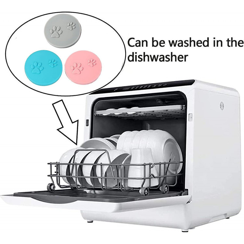 Animal Food Can Lid 3 Pieces Food Cans Lid Dog Cat Food Silicone Can Lid With Kitten Paw Pattern Universal [...]