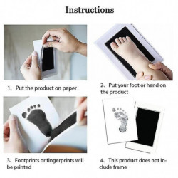 2 Set Baby Handprint Empreintes Tampons encreurs Coffre-fort Non toxique Sans contact Peau Sans encre Kits Inkpad [...]