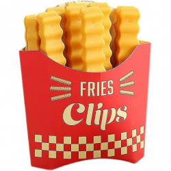 12PCS Plastic Sealing Clips - French Fry Shape, Magnetic, Freezer Safe, for Moisture-Proof Sealed Food Storage